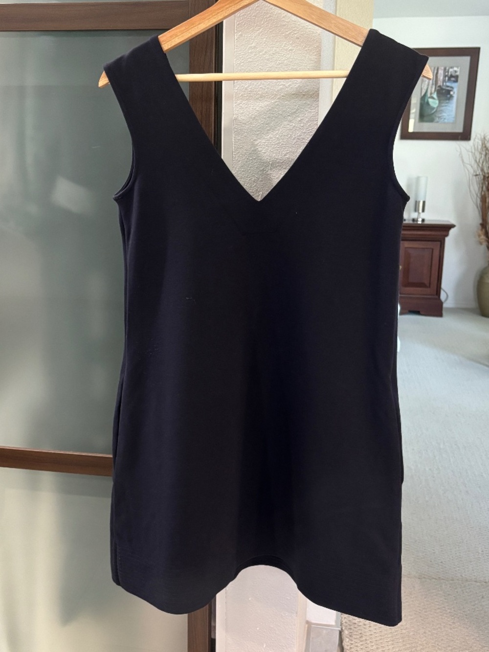 Diane Von Furstenberg Shift Dress w/ Pockets - Navy Blue Size 2 - Picture 4 of 8
